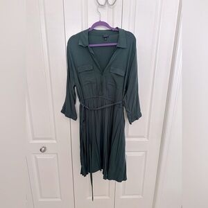 Torrid Teal Button down dress